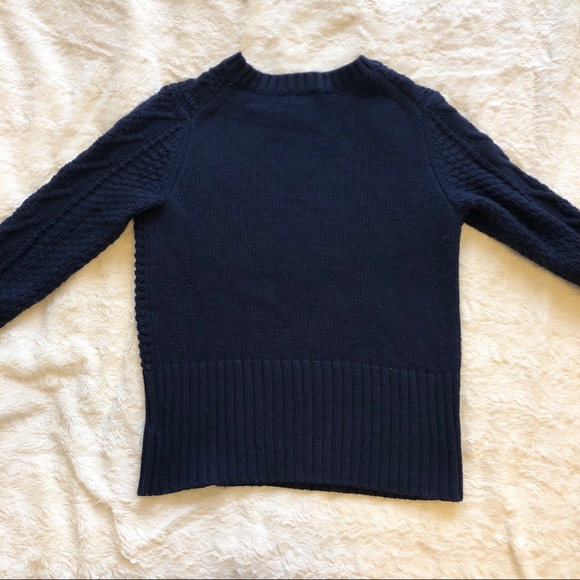 Gap Cable Knit Crewneck Sweater Navy - Picture 2 of 5